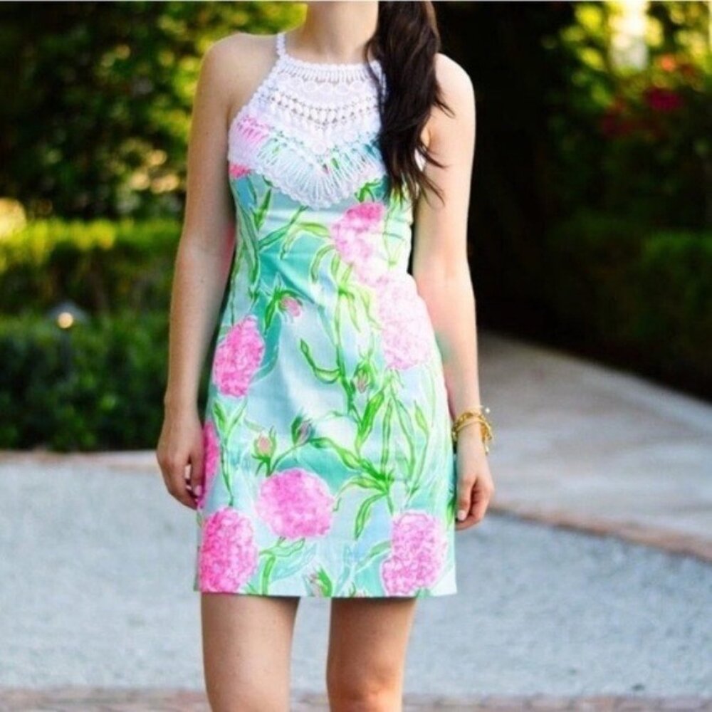 Lilly Pulitzer Pearl Shift Dress Size 8 Poolside Blue NWT